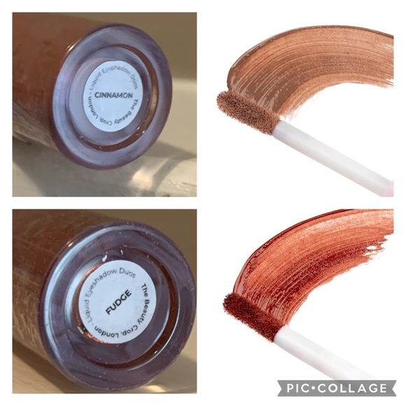NWT Full Size! THE BEAUTY CROP Liquid Eyeshadow Duo “CINNAMON & FUDGE” - Picture 4 of 8